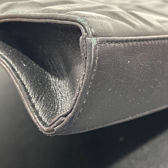 Fendi Vitello Grace Zucca Embossed FF 1974 Embossed Flat Pouch Black (JB1128) - Picture 4 of 9